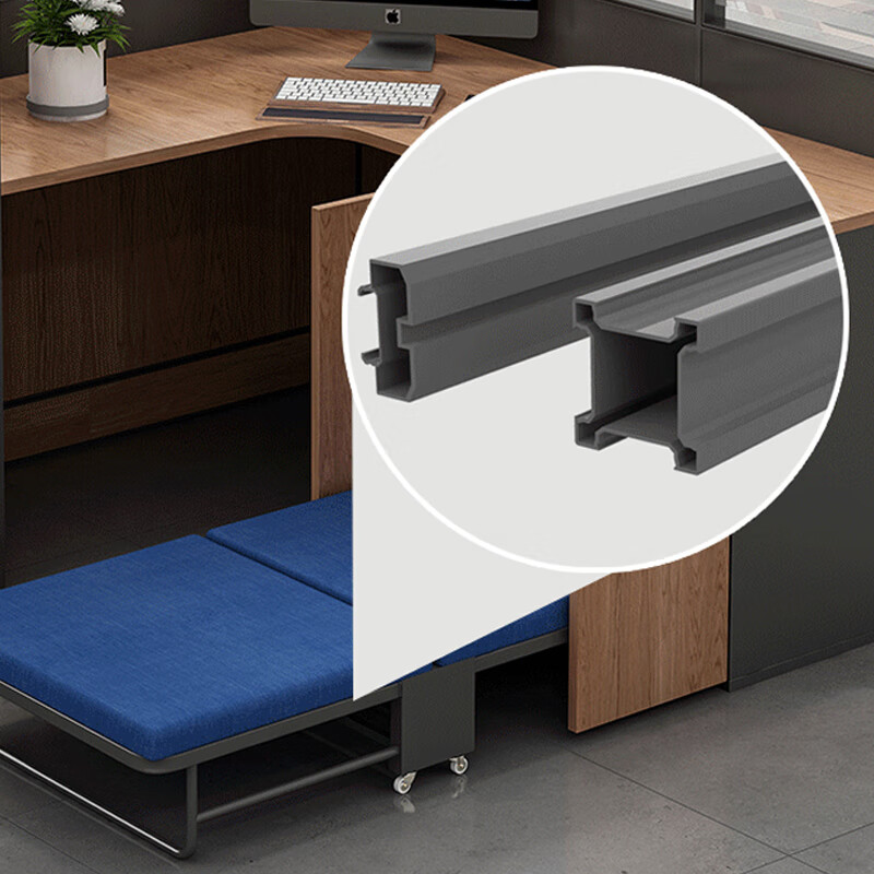 域赢屏风办公桌职员位电脑桌财务桌隔断卡座含折叠午休床干字型6人位高清大图
