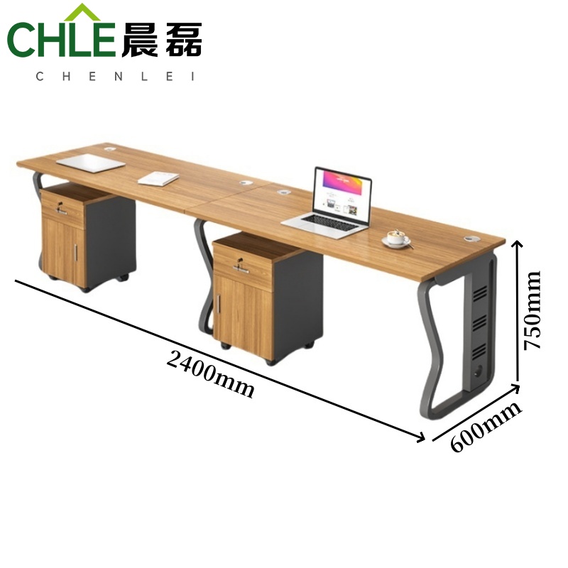 晨磊 办公工位 二人位含柜240*60*75cm 套高清大图