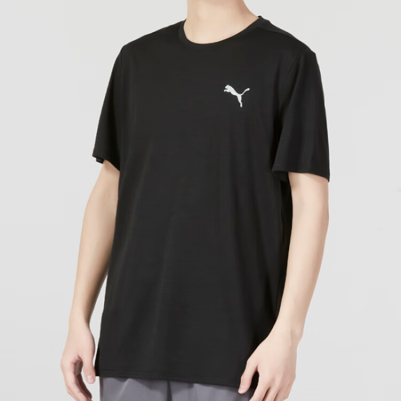 彪马(Puma)男2023夏季运动服健身训练潮流透气圆领半袖短袖T恤 523683-01 XS
