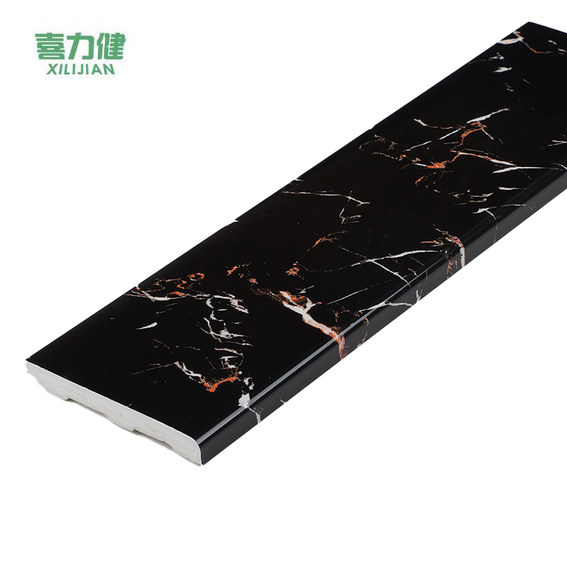 喜力健 PVC实心踢脚线 长3M*高8CM*厚10MM-黑金花 根高清大图