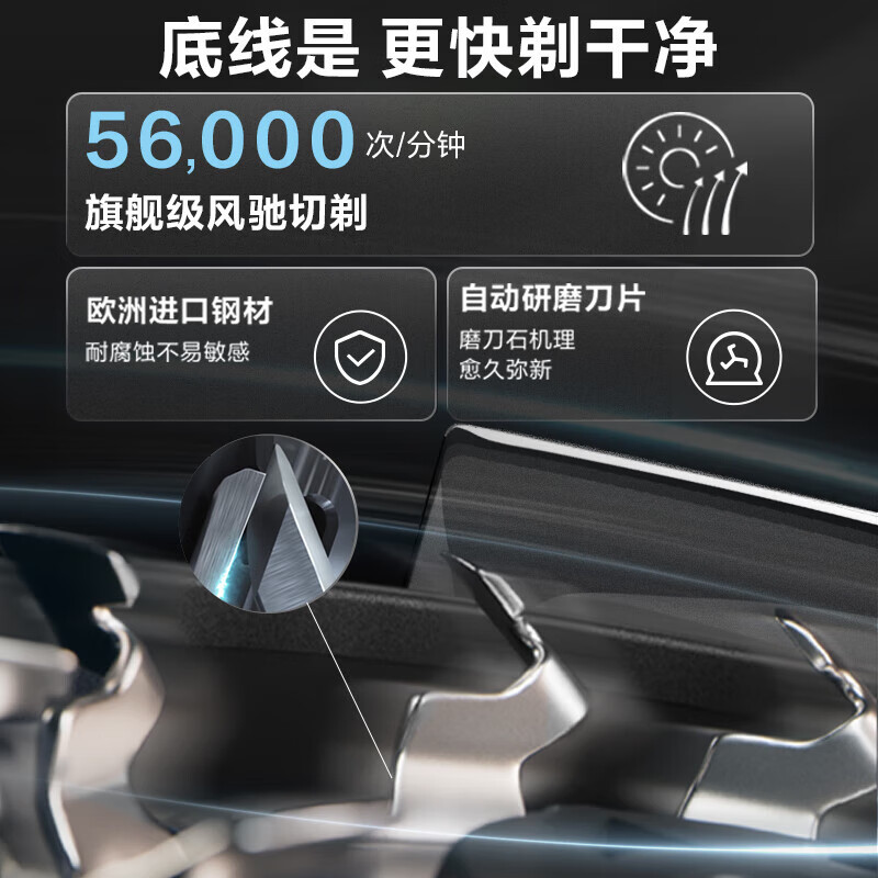 飞利浦(PHILIPS) 电动剃须刀 全新升级小旋风刮胡刀旅行便携式1小时快充全身水洗胡须刀 生日礼物 S2306/02高清大图