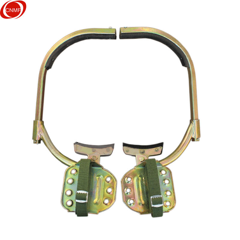 谋福9398电工脚扣电电线杆脚扣电工国标加厚型电杆脚钩爬杆铁脚爬脚扣