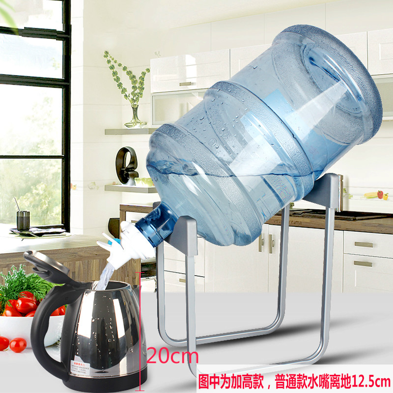饮水桶抽水器自动大桶装水支架倒置饮水矿泉净水桶压水器饮水机 白色支架+1水嘴+1提桶器+1防尘盖+1撬棍高清大图
