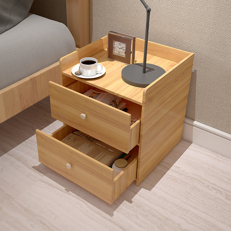 皇豹床头柜置物架北欧简约现代卧室收纳柜实木床边柜经济型储物小柜子