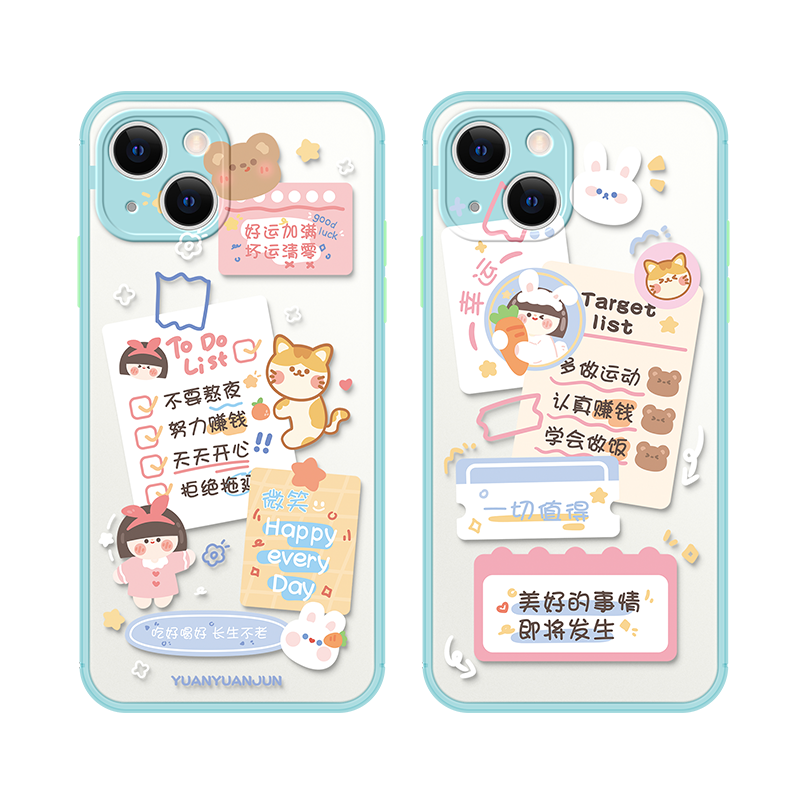 卡绮苹果13手机壳iPhone12新款11promax幸运标签xr硅胶xsmax女款x全包8plus镜头iPhone创意