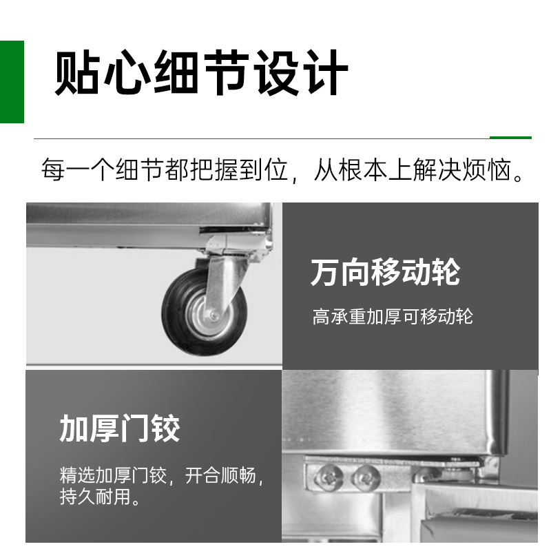 意黛斯(YIDAISI)四门冰箱商用冰箱食堂厨房饭店立式不锈钢保鲜柜四开门风冷冷藏展示柜YDS-FLSM-LC930L高清大图