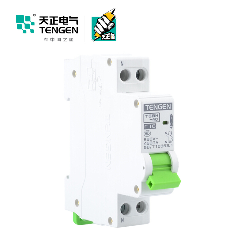天正电气瑞彩系列TGBH-40 空气开关 6KA 1P+N C 20A 335013800226 微型断路器