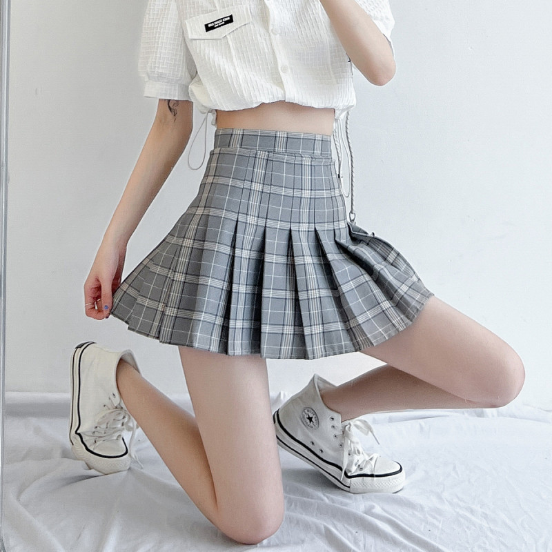 [2.5折价60元]唐狮女夏季半身裙日系世行 百搭短款JK格子裙学院风减龄休闲潮流
