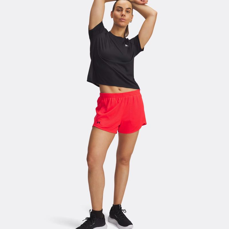 Under Armour夏季新款舒适柔软运动裤透气网面轻便女式休闲健身短裤全球购高清大图