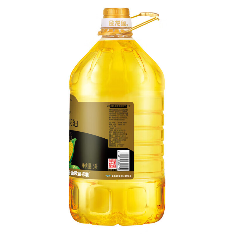 金龙鱼 零反式脂肪甾醇玉米油(黑金款)5L高清大图