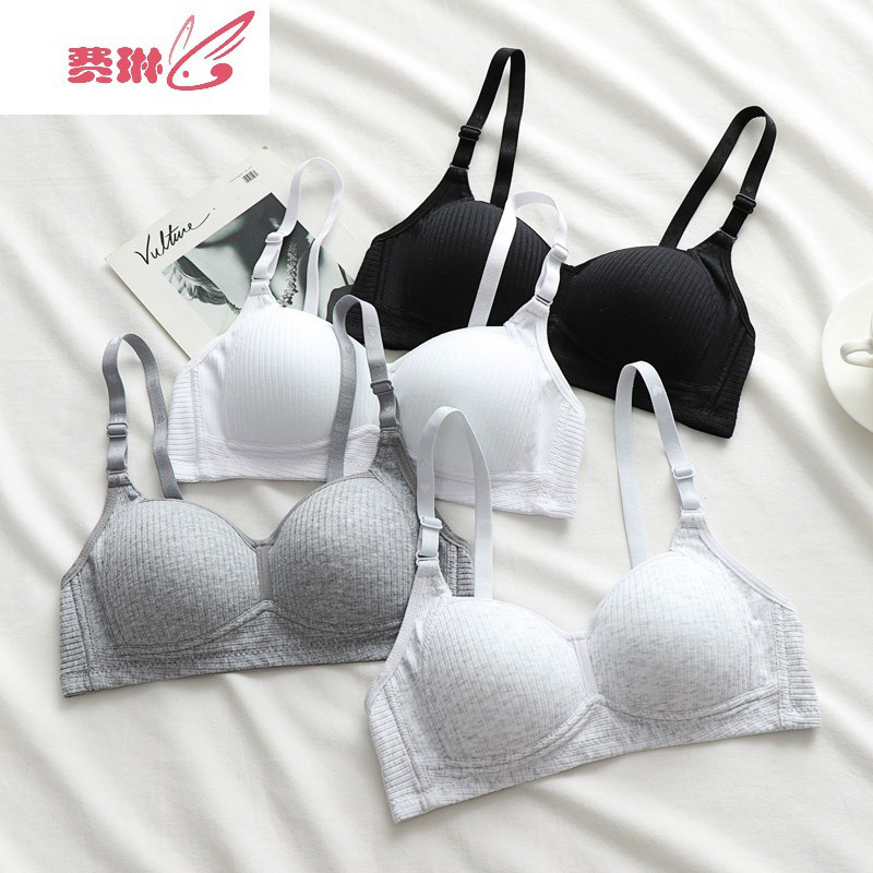 无钢圈聚拢调整型文胸套装内衣女小胸平胸罩胸衣高中学生少女大学费琳