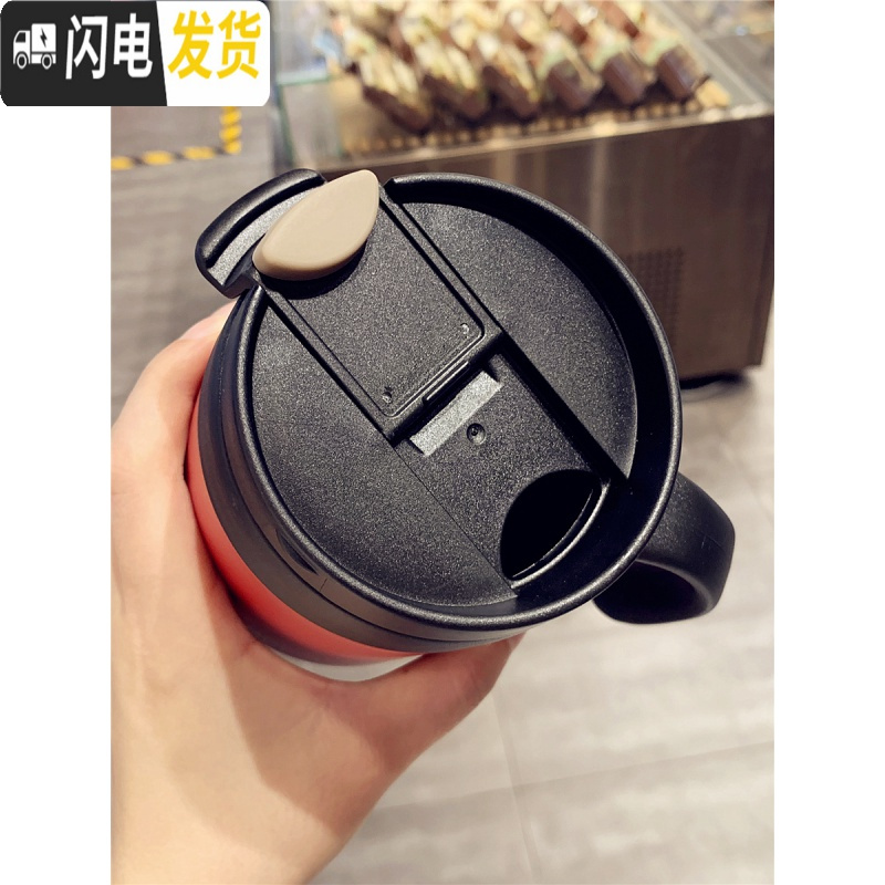三维工匠韩版创意学生不锈钢男女办公室带把手水保温杯