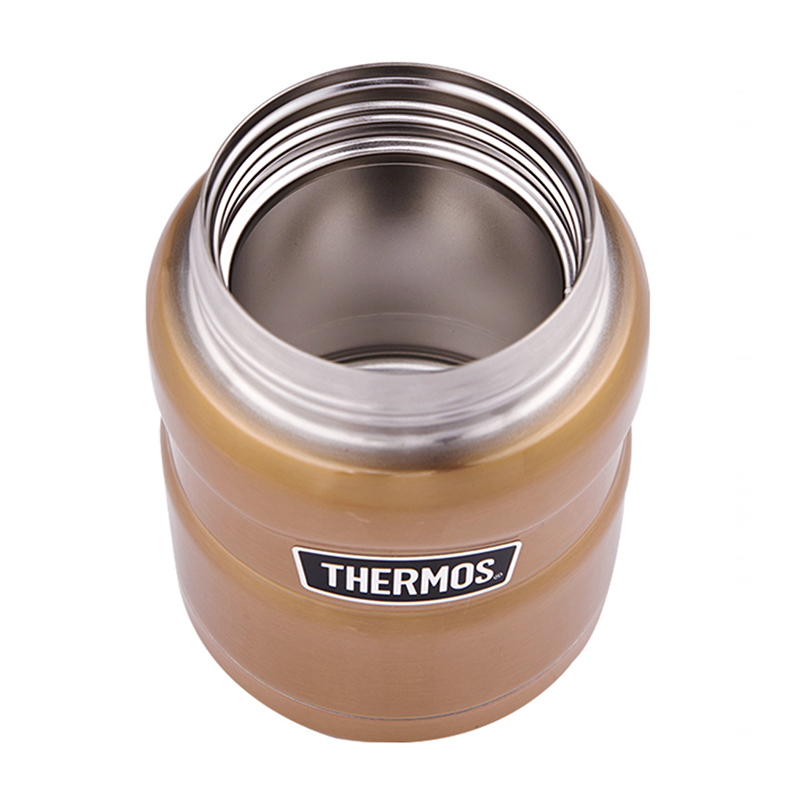 [品牌直采]THERMOS膳魔師 通用真空不锈钢焖烧杯 SK-3000-MGD 470ML 黄色保温杯304不锈钢