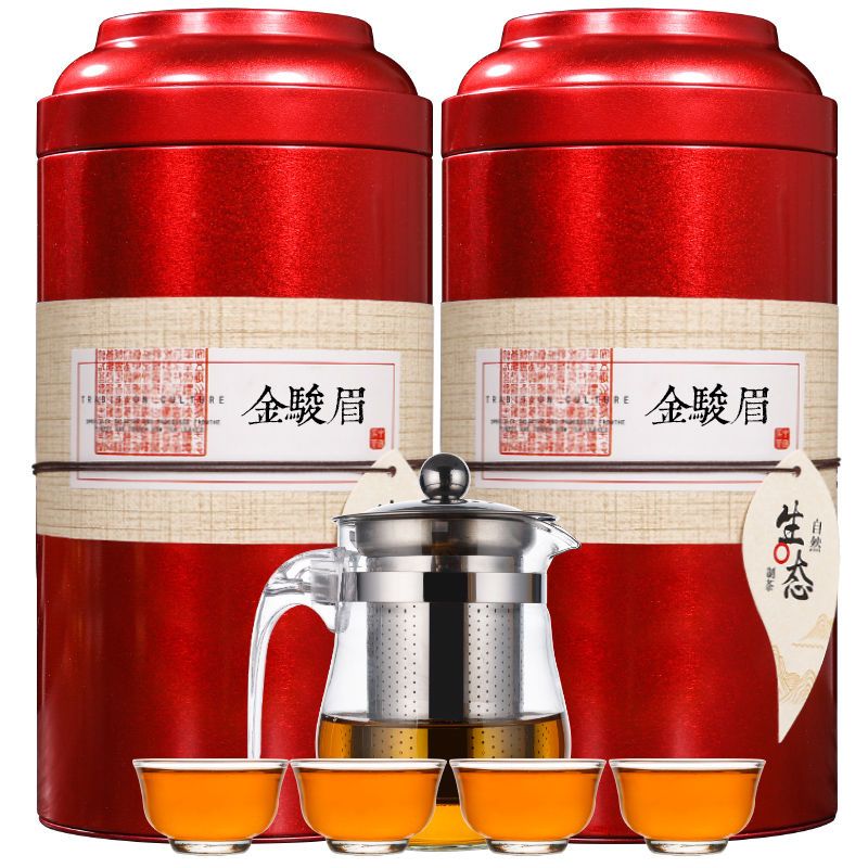 [赠一壶四杯]金骏眉正山小种 茶叶红茶礼盒装浓香型 金骏眉+正山小种共500g(无赠品)