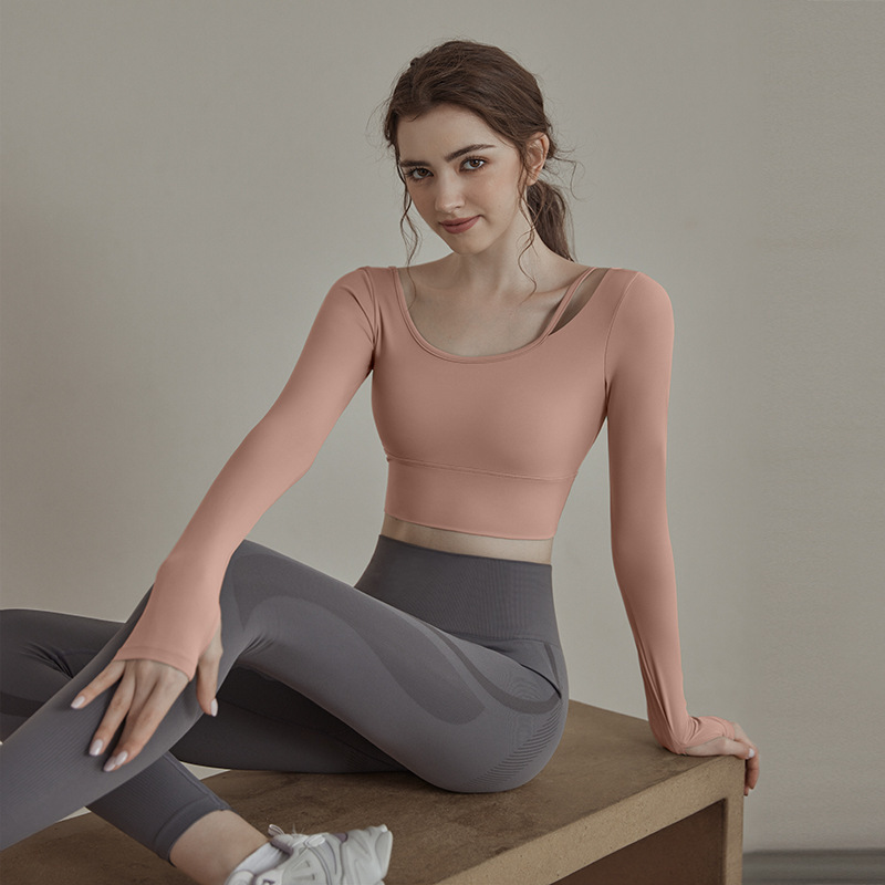 佑游瑜伽服套装女春秋季新款长袖运动跑步时尚简约健身房运动套装女