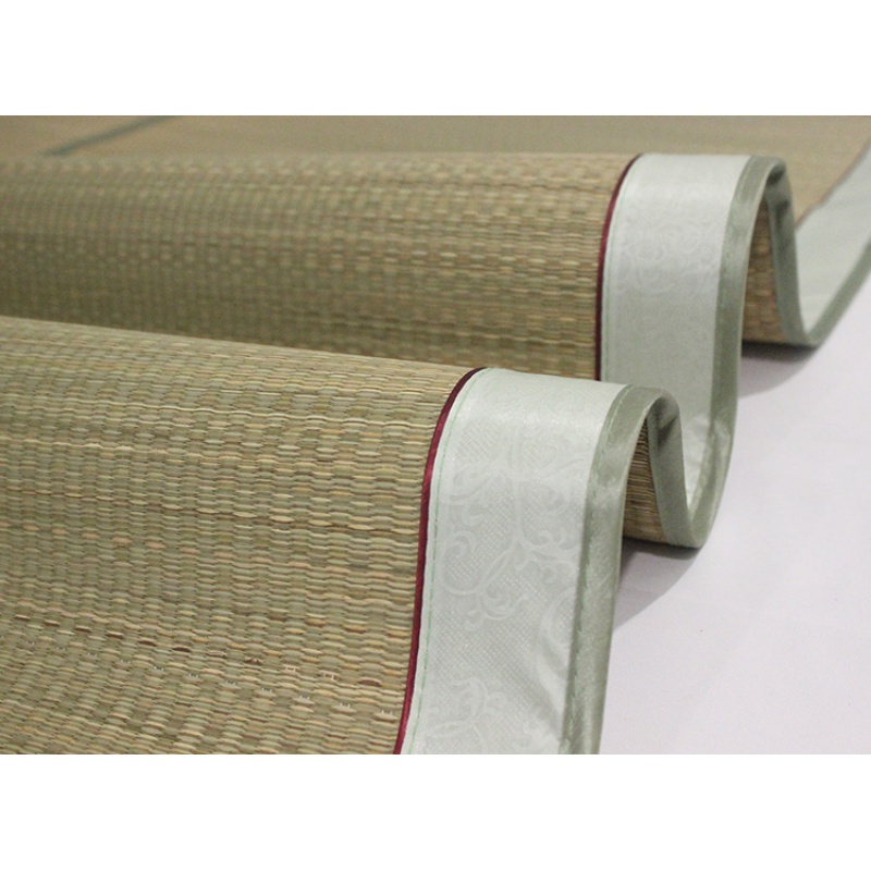 美帮汇折叠蔺席子垫1.8m双人床1.5凉席夏季宿舍1.2米芦苇席编高清大图