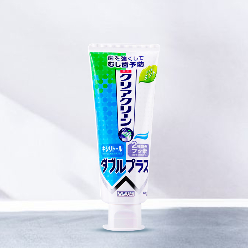 Kao 花王旗下Clear Clean 洁齿健 微细颗粒瞬间净白药用牙膏 清凉薄荷 130克