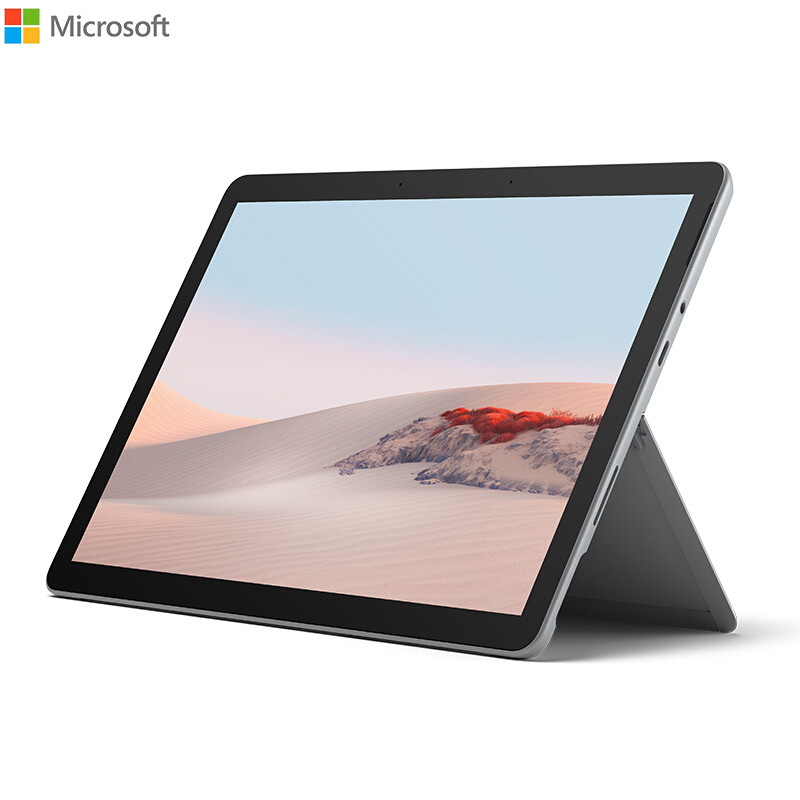 微软(Microsoft)Surface Go 2 10.5英寸二合一平板 奔腾金牌4425Y 8GB+128GB 亮铂金 波比红键盘 笔