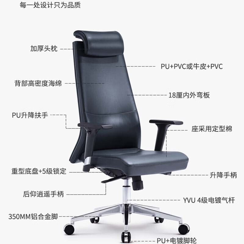 晋舰办公椅经理主管椅家用电脑椅职员网椅会议椅休闲座椅A10高清大图