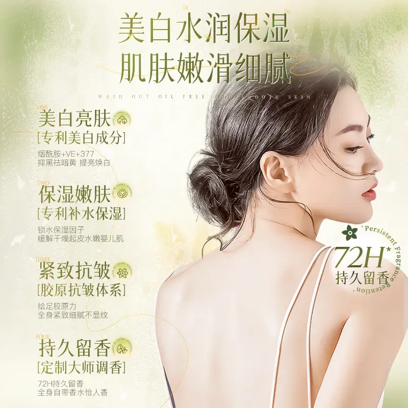 维特丝星悦保湿嫩滑身体乳500ml(浅绿)_高清大图