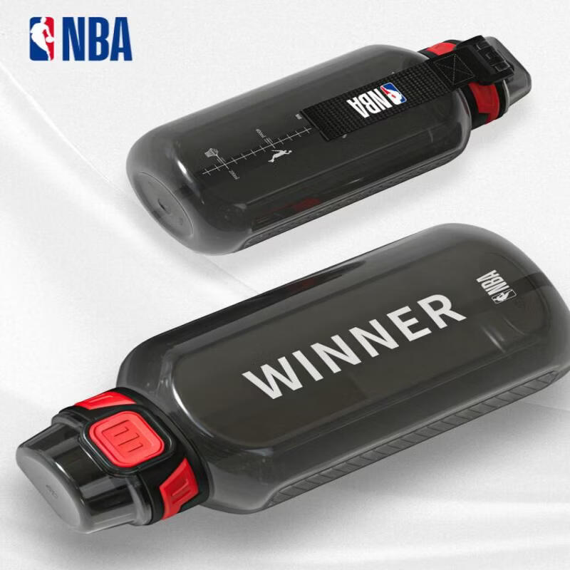 NBA Tritan运动水杯户外便携水壶1200ml 黑 NBA-TRIB-1200高清大图