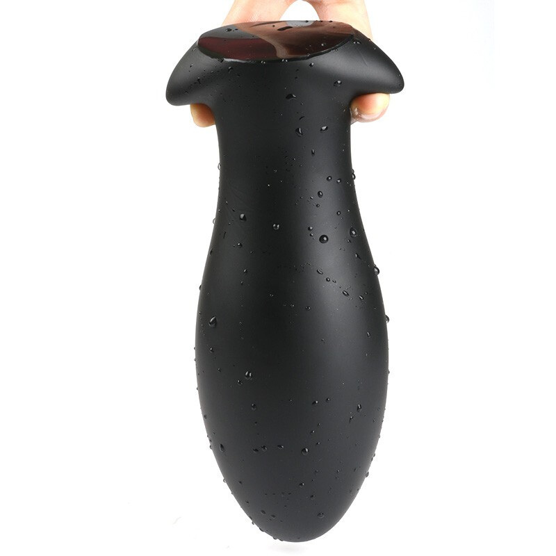 诱生活(Lure)后庭粗大肛塞棒男女用柔软菊扩肛器肛条情趣玩具sm深入式gay成人性用品 龙蛋黑色粗6.5+200ml油高清大图