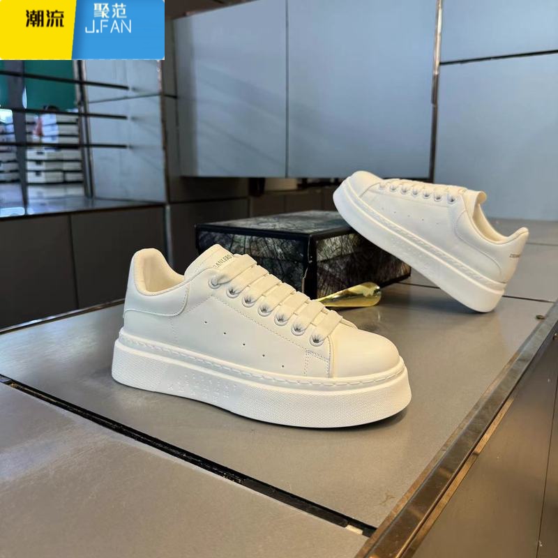 聚范男鞋夏季透气小众设计感百搭休闲板鞋潮牌高级感运动厚底小白潮鞋高清大图