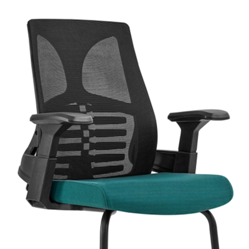 初嘉CJ-7102办公椅弓形椅电脑椅网布学习椅会客网椅 黑框高清大图