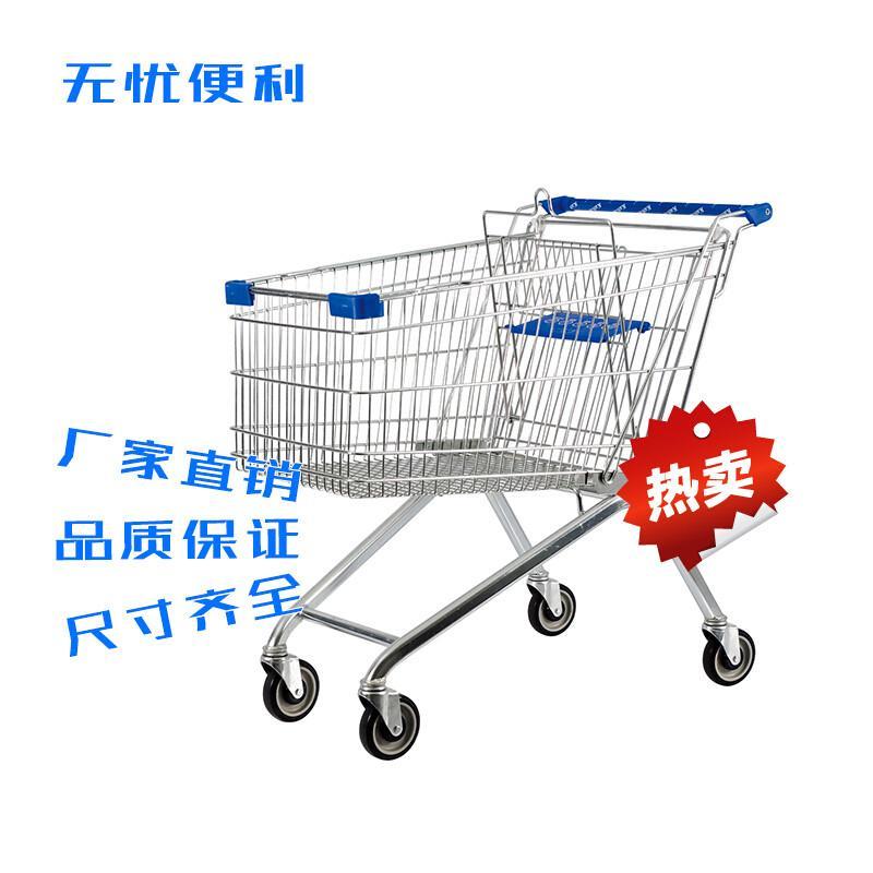 HIBRIGHT超市购物车手推车美式带凳仓库小型手推理货车大中小号
