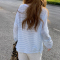 条纹t恤女装夏季2021新款长袖防晒罩衫薄款慵懒风外穿上衣服ins潮 条纹T恤 均码