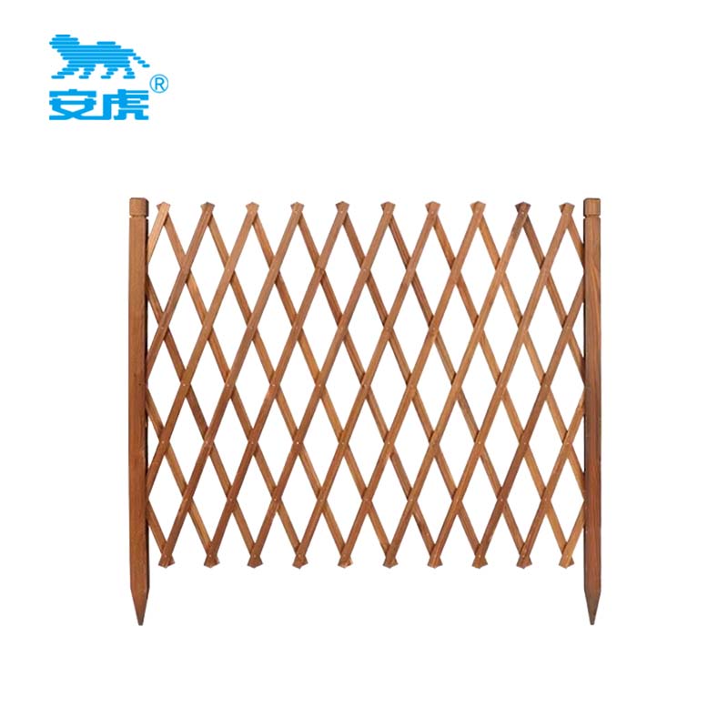 安虎 防腐木伸缩围栏 高35*长120cm-插地 个高清大图