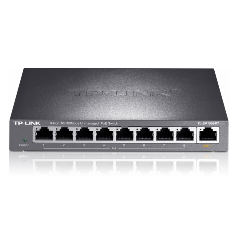 TP-LINK TL-SF1009PT 9口百兆(8口POE)以太网交换机