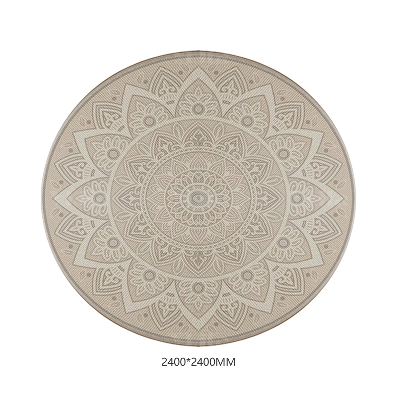 翌嘉YJ40802122 客厅沙发地毯免洗可擦圆形地垫高清大图