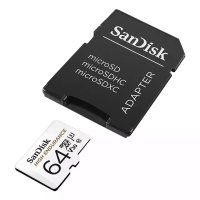 闪迪(SanDisk)64GB TF卡 行车记录仪存储卡/安防监控专用内存卡Micro SD卡高度耐用U3/V30