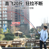 锚鱼竿专用套装全套大耙子专业锚杆锚鱼杆描超硬实心挂鱼巨物超轻 升级专业锚鱼竿【3.6米】配10000金属锚鱼轮+大礼包