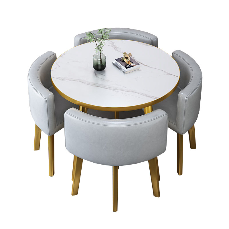 晋舰 洽谈桌休息区谈判桌北欧风会客接待桌简约奶茶店桌椅组合 组合一