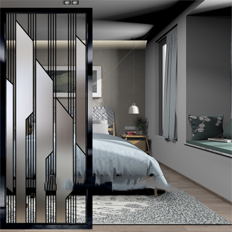 定制客厅现代轻奢简约玻璃屏风卧室遮挡网红隔断墙装饰韵美舞灵透光