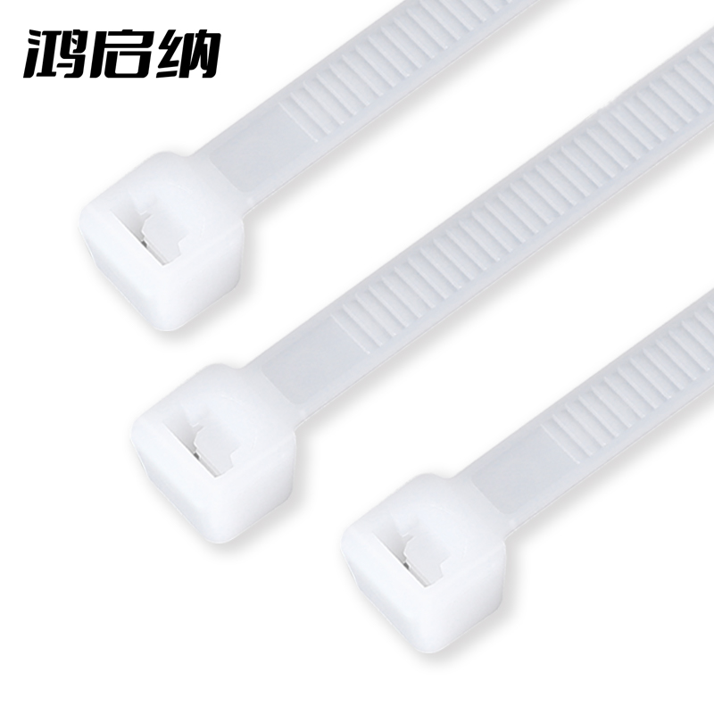 鸿启纳 尼龙扎带自锁式塑料捆绑扎带束线带白色 DH11 2.7mm*150mm (400根/包)