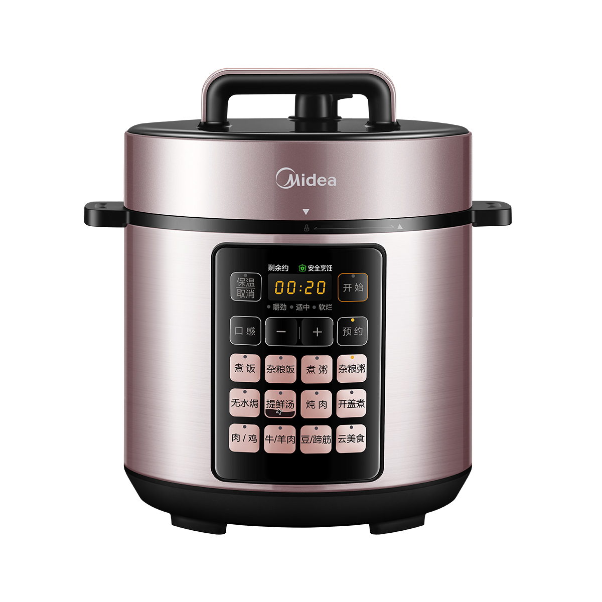 美的(Midea)电压力锅5L深汤胆电饭煲高压锅家用4-6人 全自动智能预约煲汤炖煮小米粥 MY-E523