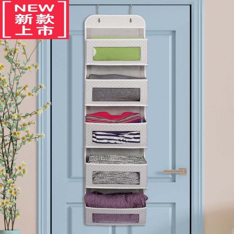 可莉允门后棉花娃娃收纳器家用整理玩偶公仔墙挂柜侧置物墙上收纳挂袋图片