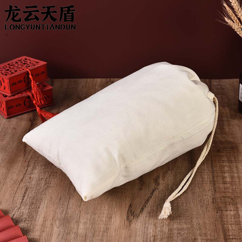 龙云天盾麻布袋绳束口袋布袋药材干货杂粮储存收纳袋取样袋22*40cm高清大图