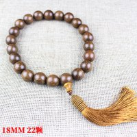 金丝檀木提珠挂件念珠汽车档位珠车内后视镜饰品实木珠子送礼长辈 珠径约18MM22颗