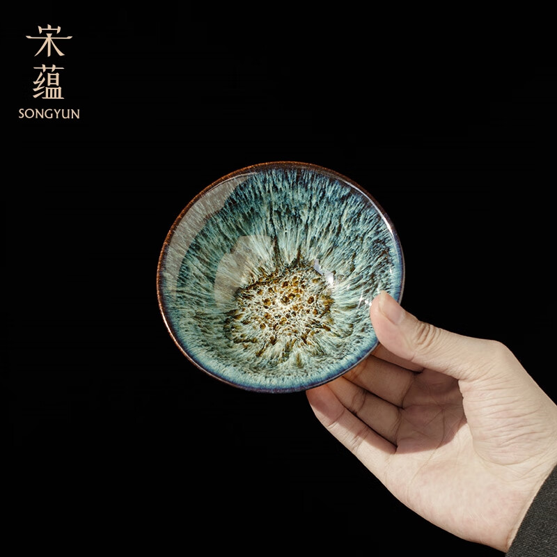 宋蕴 敦煌藻井单杯-蓝-礼盒装 SY052504高清大图