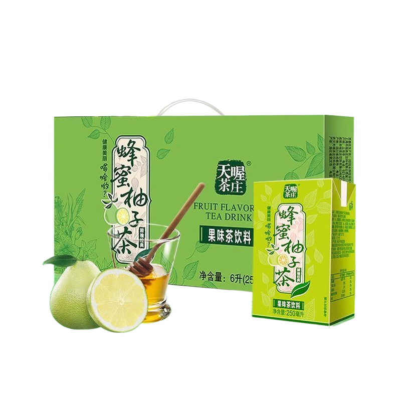 [苏宁超市]天喔茶庄 蜂蜜柚子茶 250ml*24盒