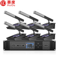 惠度（HuiDu）HD-8700M专业有线手拉手会议麦克风讨论话筒工程系统阵列桌面电容话筒方管款一拖六