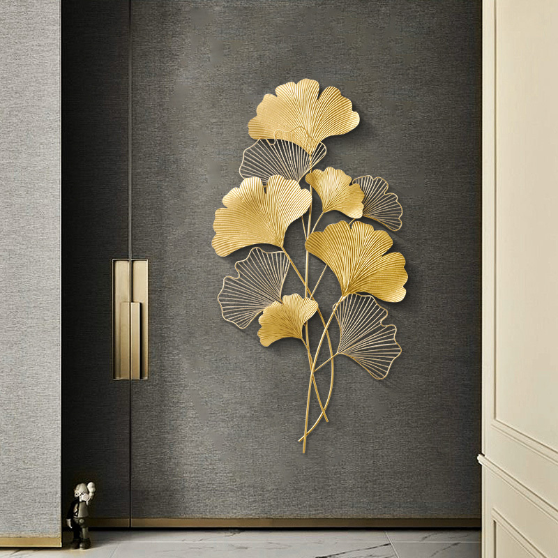现代轻奢风铁艺墙面装饰客厅金属背景墙挂件玄关饰壁饰