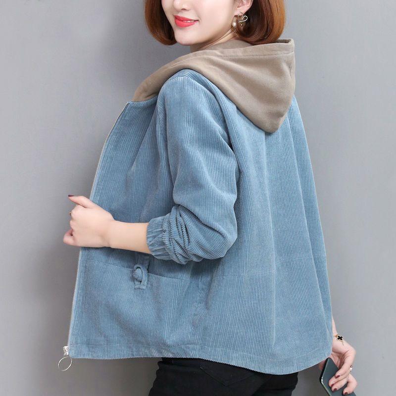 灯芯绒外套女短款2020春秋新款女士宽松上衣休闲女装百搭流行夹克