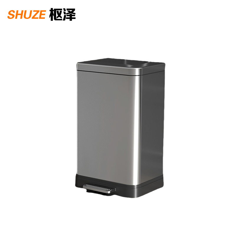 枢泽 不锈钢垃圾桶 12L 个高清大图