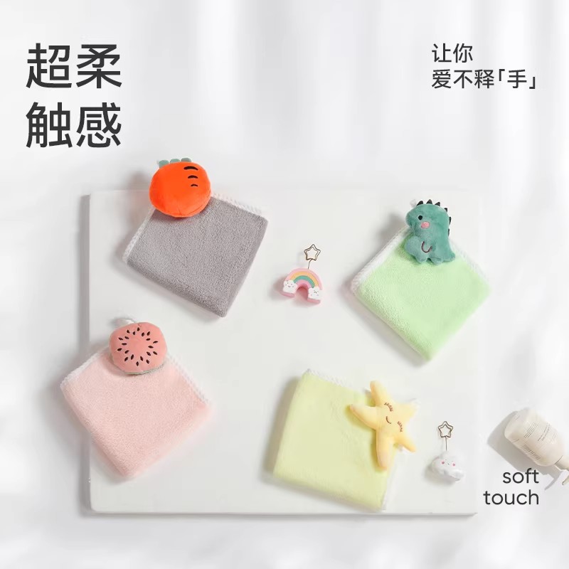 洁玉擦手巾挂式加厚可爱立体玩偶吸 寓·四时擦手巾DSJ3-087W高清大图