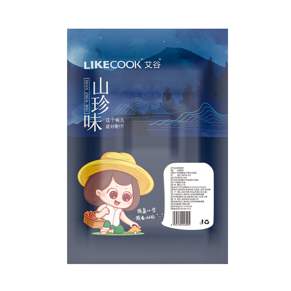 艾谷银耳120g山珍味袋装高清大图